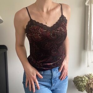 Dark Velvet Cami Top